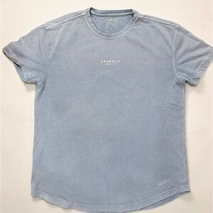 YoungLA 405 Wavy Tee Blue Acid Wash Men's Short Sleeve
